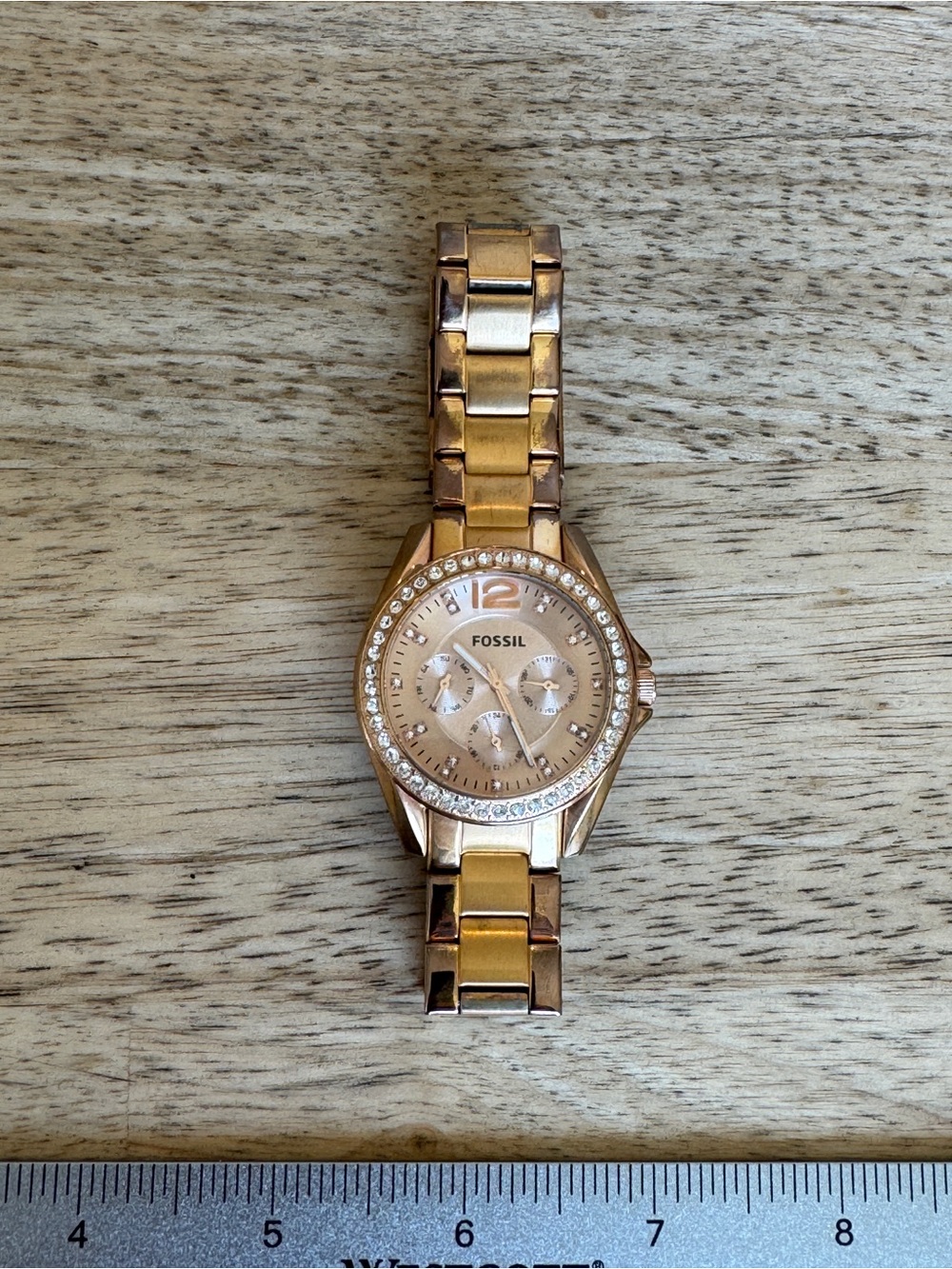 Fossil Women’s Rose Gold Chronograph Bracelet Watch
